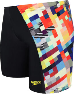 Speedo All Over Print Glichcode Digital Zwart Junior Zwemshort 8 11732D832 Veelkleurig