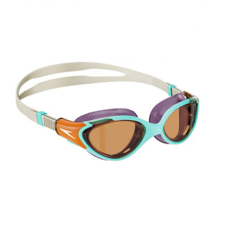 Speedo Dames/Dames Biofuse 2.0 2024 zwembril (Blauw/oranje) - maat