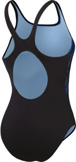 Speedo Dames/Dames Hyper Boom Muscleback ééndelig zwempak (ZWART/BLAUW) - maat