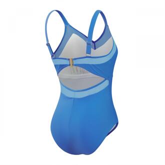 Speedo Dames/Dames Shaping Mesh Detail One Piece Zwempak (Blauw)
