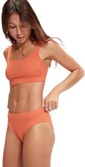 Speedo Dames Speedo Textured Deep U-Back Bikini in Oranje - EU 42 / UK 14