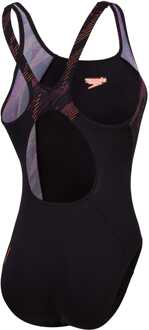 Speedo Damesbadpak Speedo Hyperback Splice Muscleback in Zwart