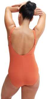 Speedo Damesbadpak Speedo V-hals Zwangerschapsrug in Oranje - EU 40 / UK 12