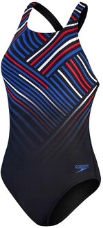 Speedo Digital Placement Medalist Badpak Dames M/38 Zwart dessin