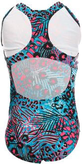 Speedo ECO Allover Medalist Badpak Meisjes blauw - zwart - roze - 176