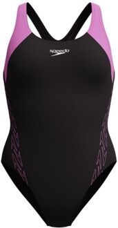 Speedo Eco H-Boom Splice Racerub Badpak Dames XL/42 Zwart