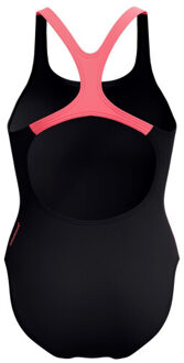 Speedo eco medley logo medalist 1p bla/ora wedstrijd badpak dames - Zwart - 44