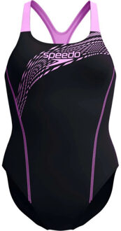 Speedo Eco medley logo medalist 1p bla/pur 13474-15357 - maat 38 Paars