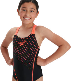 Speedo Eco Medley Logo Medalist Badpak Meisjes 140 Zwart