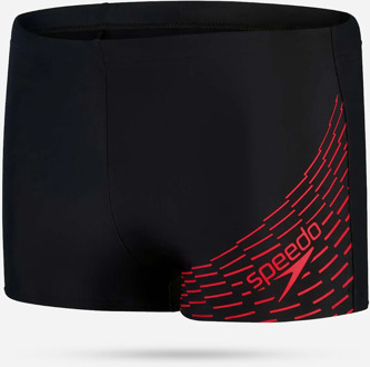 Speedo Eco Medley Logo Zwemboxer Heren zwart - rood - 7 - 95cm