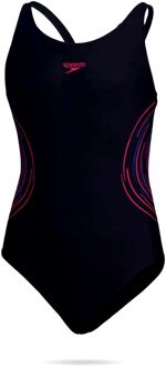 Speedo Eco Placement Muscleback badpak meisjes Donkerblauw - 140