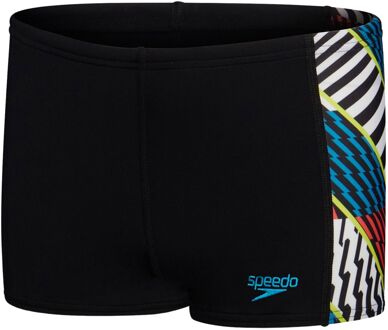 Speedo ECO+ Digital Panel Zwemboxer Jongens zwart - rood - blauw - wit - 116