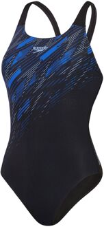 Speedo Eco+ H-Boom Placem Muscleback badpak dames Zwart dessin - 44/2XL