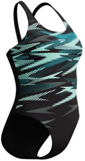 Speedo Eco+ H-Boom Placement Muscleback Badpak Dames 3XL/46 Zwart dessin