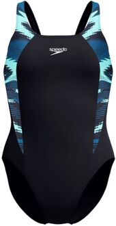 Speedo Eco+ H-Boom Splice Musclebak Badpak Dames S/36 Zwart