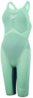 Speedo Fastkin Green Womens Closedback Kneeskin Zwempak Groen