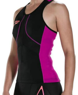 Speedo Fastskin Xenon Tri Singlet Zwart Paars Dames Zwemtop 8 11424C148