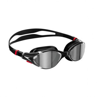 Speedo Heren 2024 2.0 Spiegel Biofuse zwembril (Zwart/Zilver) - One Size