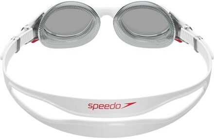 Speedo Heren Biofuse zwembril (Wit/Rood/Rook)