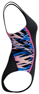 Speedo hyperboom splice muscleb 1p wedstrijd badpak dames - Zwart - 40