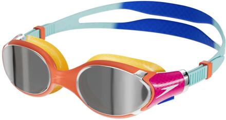Speedo Kinder/Kids Biofuse 2.0 2024 Spiegel Zwembril (Roze/Blauw/Oranje) Blauw/roze - One Size