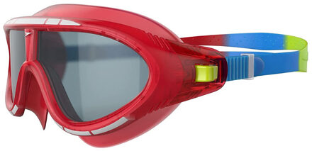 Speedo Kinder/Kinder Rift Smoke Biofuse zwembril (Lavarood/Japanblauw/Groen) Blauw en rood - One Size