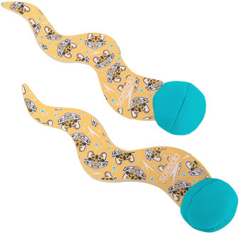 Speedo Leren Zwemmen Tijger Duikspeelgoed (Set van 2) (Oranje/Groen) - One Size