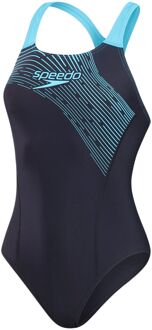 Speedo Medley Logo 1P badpak dames Zwart dessin - 36/S