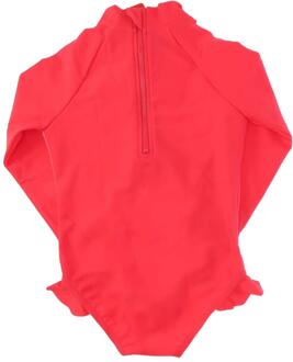 Speedo Meisjeszwempak met lange mouwen en franje (Roze)