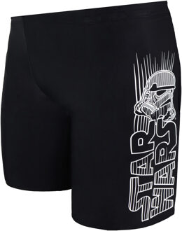 Speedo Star Wars Storm Trooper Logo Panel Aquashort Junior  Zwembroek - Maat 152  - Unisex - zwart/wit