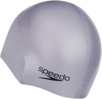 Speedo Unisex Adult 3D Silicone Swim Cap voor volwassenen (Zilver)
