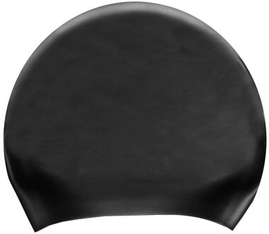 Speedo Unisex Volwassen Lang Haar Siliconen Zwemmutsje (Zwart) - One Size