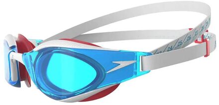 Speedo Unisex volwassene Fastskin Hyper Elite zwembril (Wit/blauw) - maat