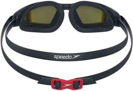 Speedo Unisex zwembril Hydropulse gespiegeld voor volwassenen (NAVY/BLAUW) - One Size