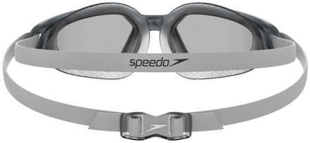 Speedo Unisex zwembril Hydropulse Smoke voor volwassenen (Wit/olifantgrijs/rook)