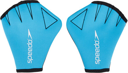 Speedo Unisex zwemhandschoenen voor volwassenen (Blauw/Zwart) Zwart/blauw - L