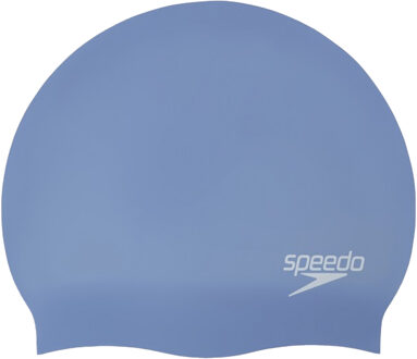 Speedo Unisex Zwemuts Lang Haar voor Volwassenen (Blauw-Paars) Middelblauw - One Size
