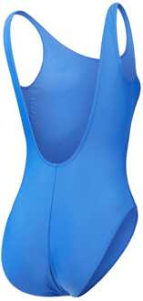 Speedo Women's Speedo Logo Deep U-Back 1 Piece Swimsuit in Blue - maat EU 38 / UK 10 Blauw
