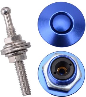 Speedwow 32Mm Aluminium Drukknop Billet Hood Lock Clip Kit Zwart Zilver Rood Blauw Universele Auto Exterieur Accessoires