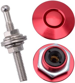 Speedwow 32Mm Aluminium Drukknop Billet Hood Lock Clip Kit Zwart Zilver Rood Blauw Universele Auto Exterieur Accessoires