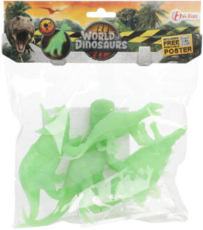 Speelfiguren World Of Dinosaurs 8 Cm Groen 4 Stuks