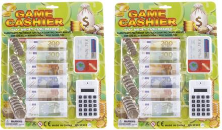 Speelgeld met rekenmachine en creditcard verschillende