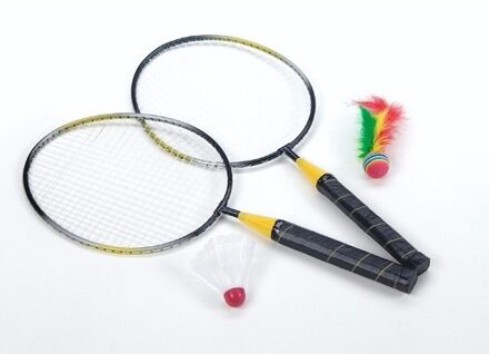Speelgoed badminton spel - kleine set voor kinderen - Inclusief rackets shuttle en bal Multi