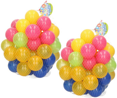 Speelgoed ballenbak ballen - 100x - kunststof - kleurenmix - 6 cm