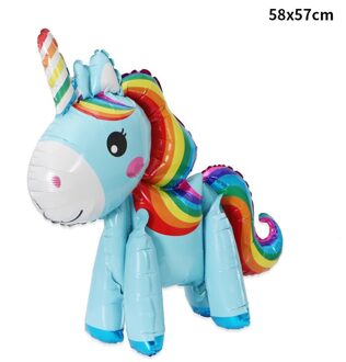 Speelgoed Ballon 3D Stereo Regenboog Paard Ballon Cartoon Eenhoorn Kinderen Verjaardagsfeestje Decoratie Aluminium Folie Ballon 2