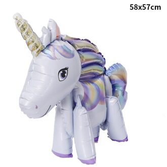 Speelgoed Ballon 3D Stereo Regenboog Paard Ballon Cartoon Eenhoorn Kinderen Verjaardagsfeestje Decoratie Aluminium Folie Ballon 4