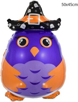 Speelgoed Ballon Cartoon Kleine Heks Uil Vorm Ballon Halloween Kinderen Verjaardagsfeestje Aluminium Folie Ballon Owl