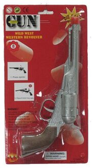 Speelgoed cowboy revolver - 8 schoten - voor kinderen - Verkleedattributen Multikleur