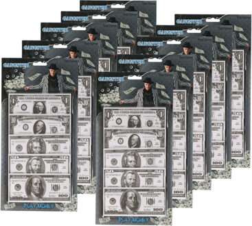 Speelgoed geld - 1000x stuks - 1-10-20-50-100 dollar - 6,5 x 14 cm