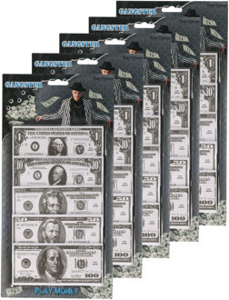 Speelgoed geld - 500x stuks - 1-10-20-50-100 dollar - 6,5 x 14 cm